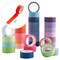 60 Rolls - Rainbow Colored Washi Tape (Red,Yellow,Orange,Blue,Green,Purple,Black,White)
